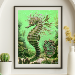 Dave Matthews - I Think Financial Amphitheater West Palm Beach FL, July 29, 2023 GREEN VARIANT - Live Concert Poster Wall Art Print - 127005