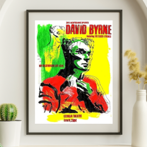 David Byrne - Georgia Theater, June 11, 2006 - Live Concert Poster Wall Art Print - 129001