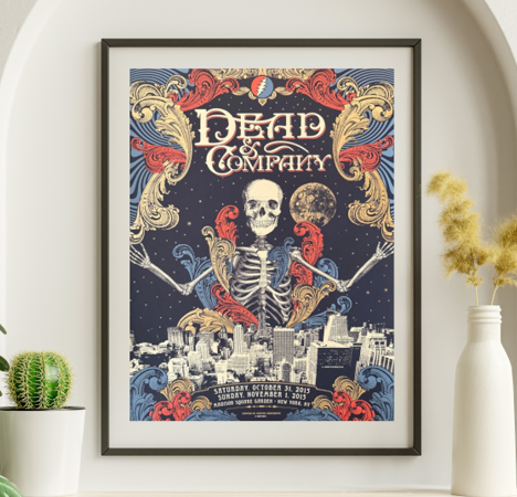 Dead and Company - Madison Square Garden NY, October 31, 2015 - Live Concert Poster Wall Art Print - 131001