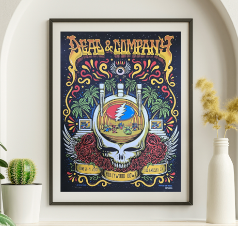 Dead and Company - Hollywood Bowl Los Angeles CA June 3 2019 - Live Concert Poster Wall Art Print - 131107