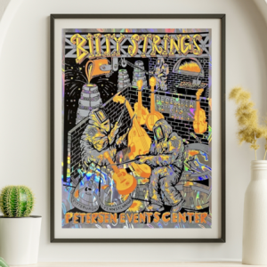 Billy Strings - Peterson Events Center Pittsburgh PA December 12 2023 GOLD FOIL - Live Concert Poster Wall Art Print - 112085