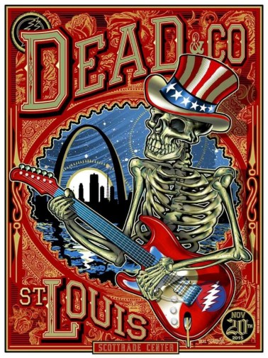 Dead and Company - Scottrade center St Louis MO November 20 2015 - Live Concert Poster Wall Art Print - 131239 - Image 2