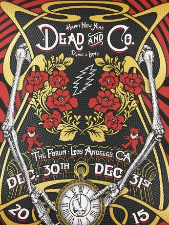 Dead and Company - The Forum Los Angeles CA December 30 2015 - Live Concert Poster Wall Art Print - 131242 - Image 2