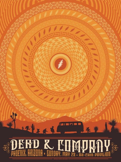 Dead and Company - Ak-Chin Pavilion Phoenix AZ May 28 2017 - Live Concert Poster Wall Art Print - 131244 - Image 2