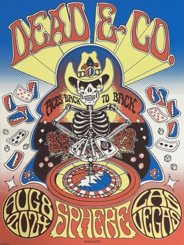 Dead and Company - Sphere Las Vegas NV August 8 2024 - Live Concert Poster Wall Art Print - 131262 - Image 2