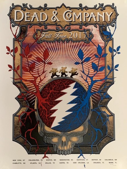 Dead and Company – Fall Tour 2017 – Live Concert Poster Wall Art Print – 131268 - Image 2