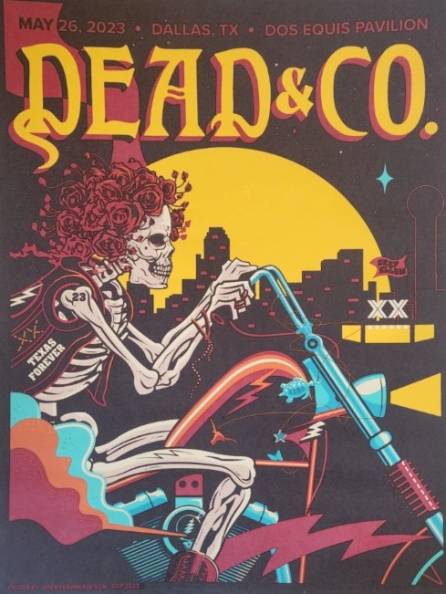 Dead and Company - Dos Equis Pavilion Dallas TX May 26 2023 – Live Concert Poster Wall Art Print – 131298 - Image 2