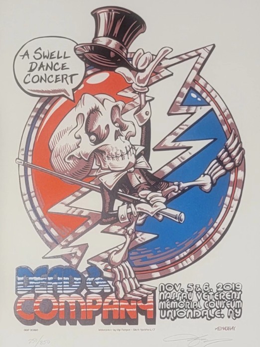Dead and Company - Nassau Veterans Coliseum Uniondale NY November 5 2019 – Live Concert Poster Wall Art Print – 131305 - Image 2