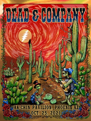Dead and Company - Ak-Chin Pavilion Phoenix AZ October 25 2021 FOIL – Live Concert Poster Wall Art Print – 131309 - Image 2