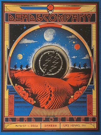 Dead and Company - Sphere Las Vegas NV August 1 2024 – Live Concert Poster Wall Art Print – 131311 - Image 2
