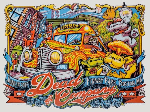 Dead and Company - Fenway Park Boston MA June 18 2017 - Live Concert Poster Wall Art Print - 131147 - Image 2