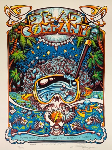Dead and Company - Riviera Maya Cancun Mexico January 16 2020 – Live Concert Poster Wall Art Print – 131316 - Image 2