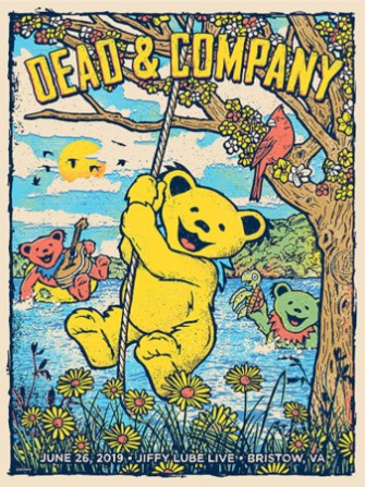 Dead and Company - Jiffy Lube Live Bristow VA June 26 2019 – Live Concert Poster Wall Art Print – 131318 - Image 2