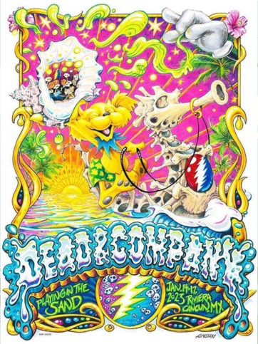 Dead and Company - Riviera Maya Cancun Mexico January 14 2023 – Live Concert Poster Wall Art Print – 131327 - Image 2