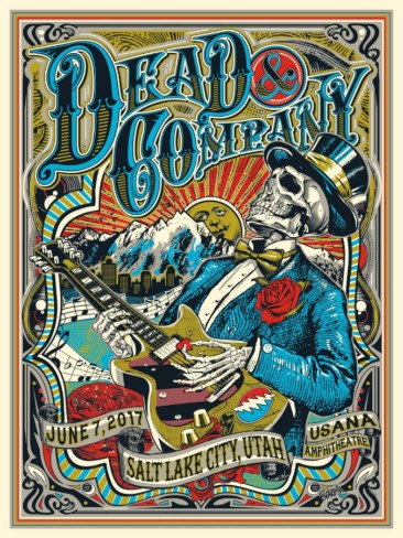 Dead and Company - USANA Amphitheater Salt Lake City UT June 7 2017 – Live Concert Poster Wall Art Print – 131331 - Image 2