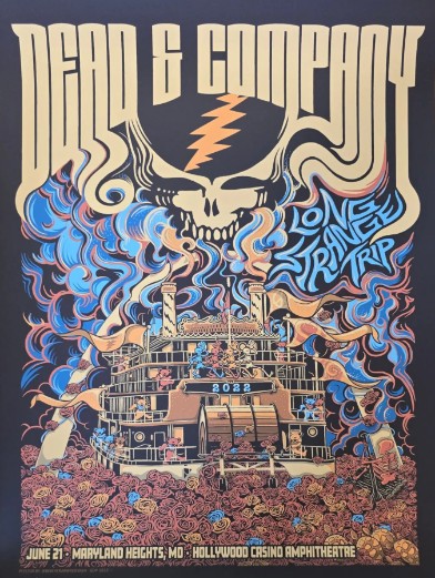 Dead and Company - Hollywood Casino Amphitheater Maryland Heights MO June 21 2022 – Live Concert Poster Wall Art Print – 131343 - Image 2