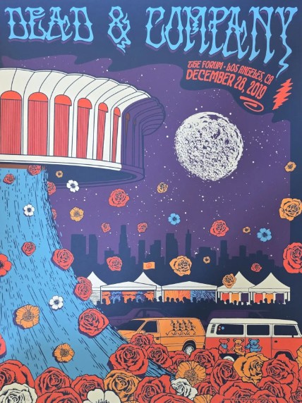 Dead and Company - The Forum Los Angeles CA December 28 2019 – Live Concert Poster Wall Art Print – 131347 - Image 2
