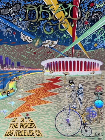 Dead and Company - The Forum Los Angeles CA December 31 2015 FOIL 2 – Live Concert Poster Wall Art Print – 131354 - Image 2