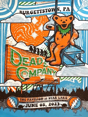 Dead and Company - Star Lake Pavilion Burgettstown PA June 5 2023 – Live Concert Poster Wall Art Print – 131386 - Image 2