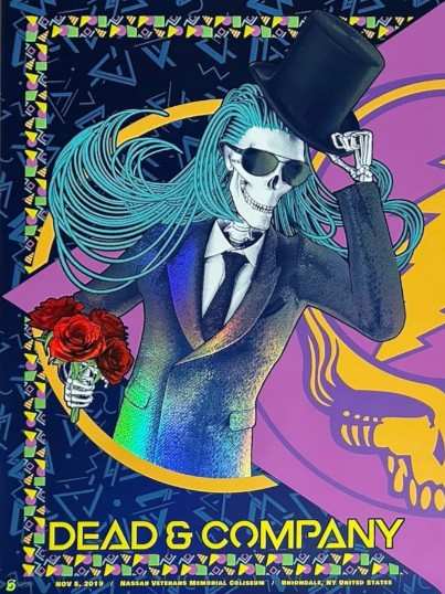 Dead and Company - Nassau Veterans Coliseum Uniondale NY FOIL November 5 2019 FOIL – Live Concert Poster Wall Art Print – 131439 - Image 2
