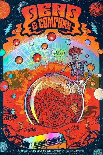 Dead and Company - Sphere Las Vegas NV June 13 2024 FOIL – Live Concert Poster Wall Art Print - 131399 - Image 2