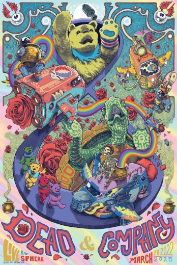 Dead and Company - Sphere Las Vegas NV March 20 2025 – Live Concert Poster Wall Art Print - 131224 - Image 2