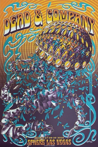 Dead and Company - Sphere Las Vegas NV March 27 2025 – Live Concert Poster Wall Art Print - 131270 - Image 2