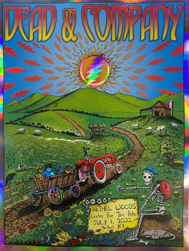 Dead and Company - Bethel Woods Center Bethel NY July 1 2022 FOIL – Live Concert Poster Wall Art Print - 131128 - Image 2
