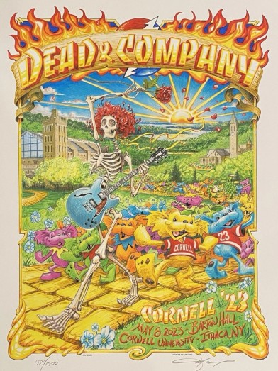 Dead and Company - Cornell University Ithaca NY May 8 2023 - Live Concert Poster Wall Art Print - 131163 - Image 2