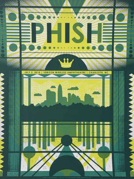 Phish - Verizon Wireless Amphitheater Charlotte NC July 2 2010 - Live Concert Poster Wall Art Print - 172113 - Image 2