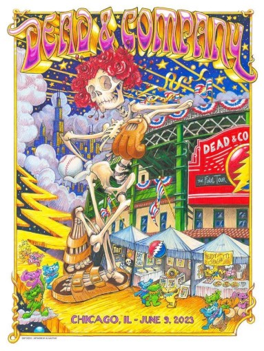 Dead and Company - Chicago IL, June 9 2023 - Live Concert Poster Wall Art Print - 131167 - Image 2