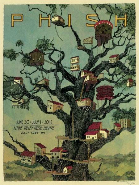 Phish - Alpine Valley Music Center East Troy WI June 30 2012 - Live Concert Poster Wall Art Print - 172140 - Image 2