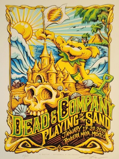 Dead and Company - Riviera Maya Mexico January 17 2019 - Live Concert Poster Wall Art Print - 131172 - Image 2