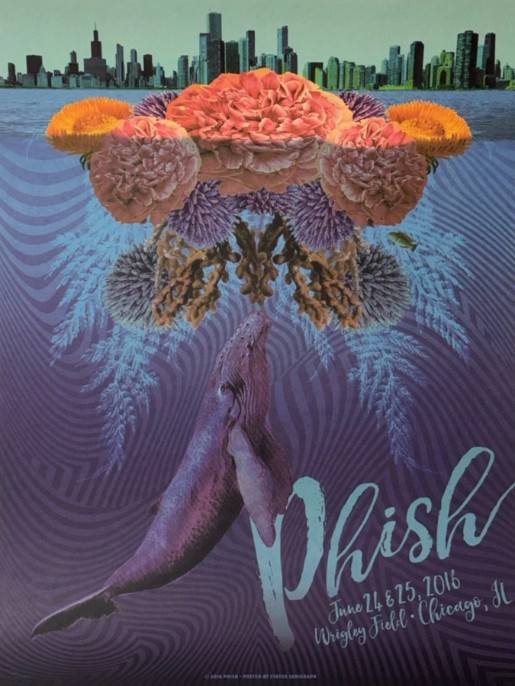 Phish - Wrigley Field Chicago IL June 24 2016 - Live Concert Poster Wall Art Print - 172202 - Image 2