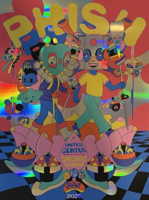 Phish - United Center Chicago IL July 18 2025 FOIL - Live Concert Poster Wall Art Print - 172217 - Image 2
