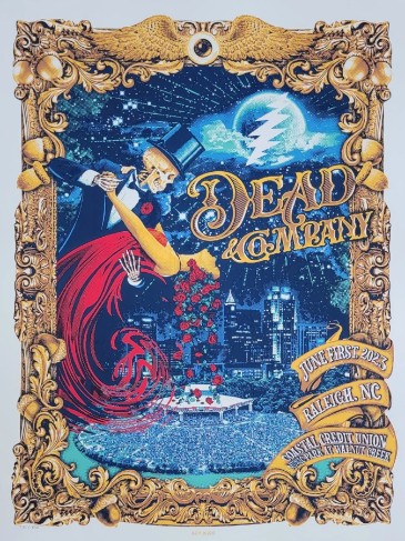 Dead and Company - Coastal Credit Union Raleigh NC June 1 2023 - Live Concert Poster Wall Art Print - 131177 - Image 2