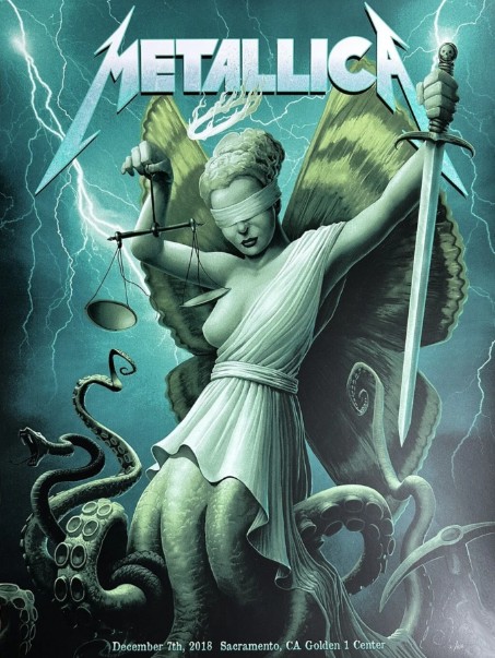 Metallica - Golden 1 Center Sacramento CA December 7 2018 - Live Concert Poster Wall Art Print - 158030 - Image 2
