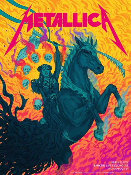Metallica - Bankers Life Fieldhouse Indianapolis IN March 11 2019 - Live Concert Poster Wall Art Print - 158031 - Image 2