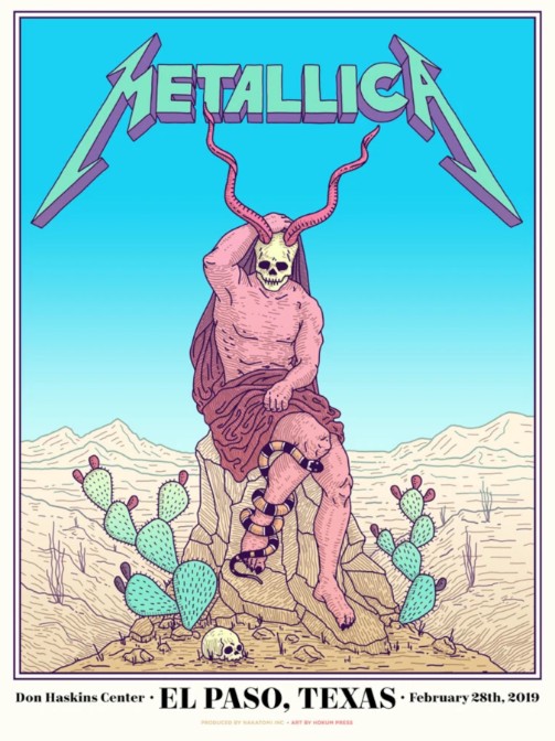 Metallica - Don Haskins Center El Paso TX February 28 2019 - Live Concert Poster Wall Art Print - 158050 - Image 2