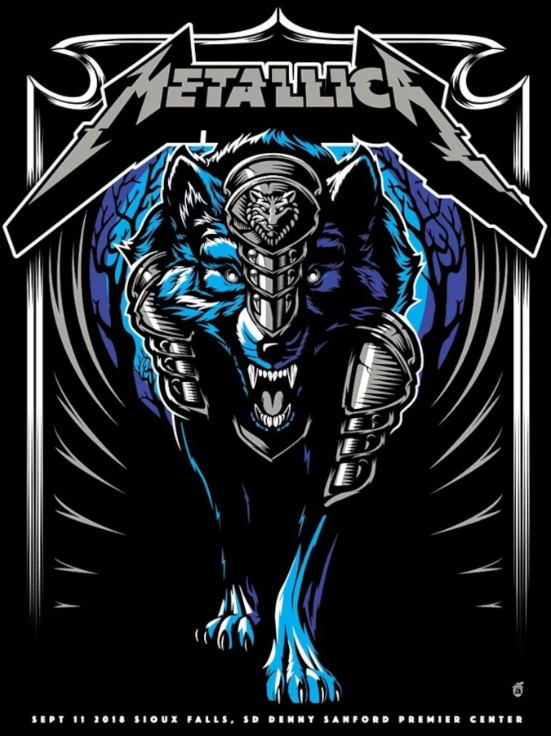 Metallica - Denny Sanford Center Sioux Falls SD September 11 2018 - Live Concert Poster Wall Art Print - 158058 - Image 2