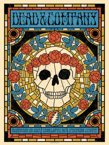 Dead and Company - Spectrum Center Charlotte NC November 28 2017 - Live Concert Poster Wall Art Print - 131181 - Image 2