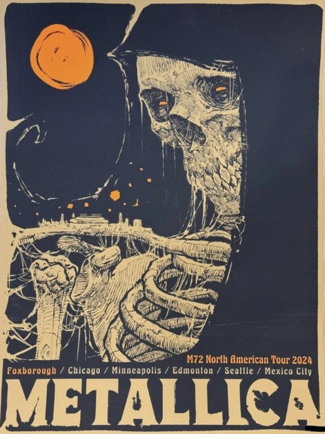 Metallica - North American Tour 2024 Foxborough - Live Concert Poster Wall Art Print - 158074 - Image 2