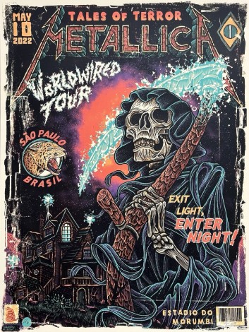 Metallica - Estadio Do Morumbi San Paolo Brazil May 10 2022 - Live Concert Poster Wall Art Print - 158075 - Image 2
