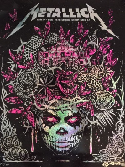 Metallica - Alamodome San Antonia TX June 14 2017 SPECKLE FOIL - Live Concert Poster Wall Art Print - 158095 - Image 2