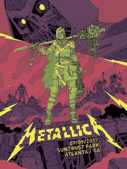 Metallica - Suntrust Park Atlanta GA July 9, 2017 - Live Concert Poster Wall Art Print - 158106 - Image 2