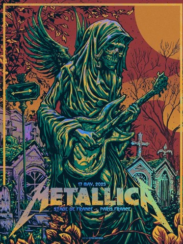 Metallica - Stade de France Paris France May 17, 2023 FOIL - Live Concert Poster Wall Art Print - 158111 - Image 2