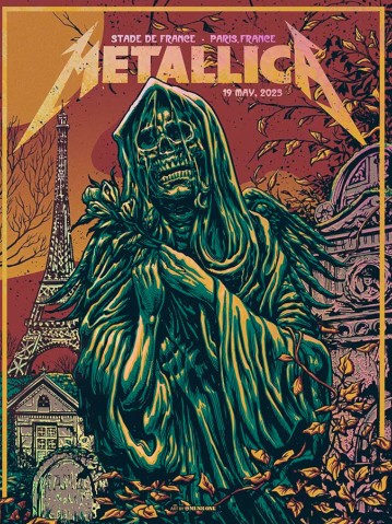 Metallica - Stade de France Paris France May 19, 2023 FOIL - Live Concert Poster Wall Art Print - 158112 - Image 2
