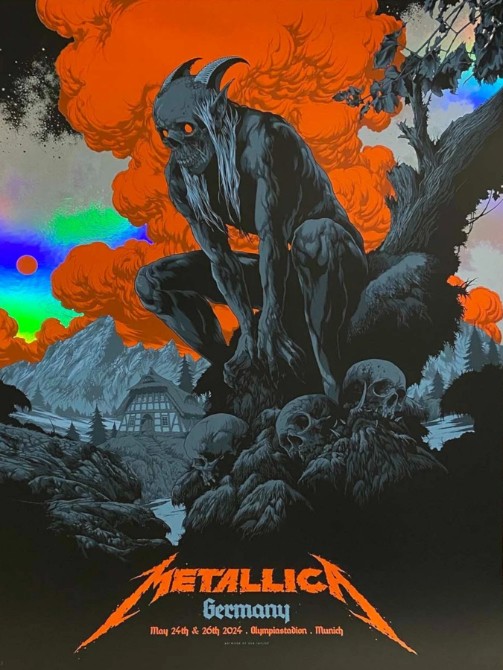 Metallica - Olympiastadion Munich Germany May 24, 2024 FOIL - Live Concert Poster Wall Art Print - 158124 - Image 2