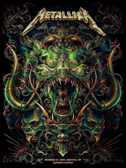 Metallica - Keybank Center Buffalo NY October 27 2018 - Live Concert Poster Wall Art Print - 158136 - Image 2