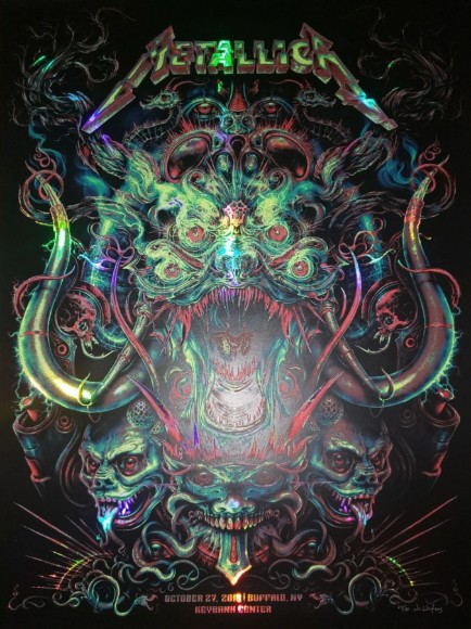 Metallica - Keybank Center Buffalo NY October 27 2018 FOIL - Live Concert Poster Wall Art Print - 158137 - Image 2